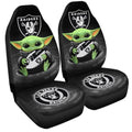 Las Vegas Raiders Car Seat Covers Baby Yoda Car Accessories For Fan - Gearcarcover - 3