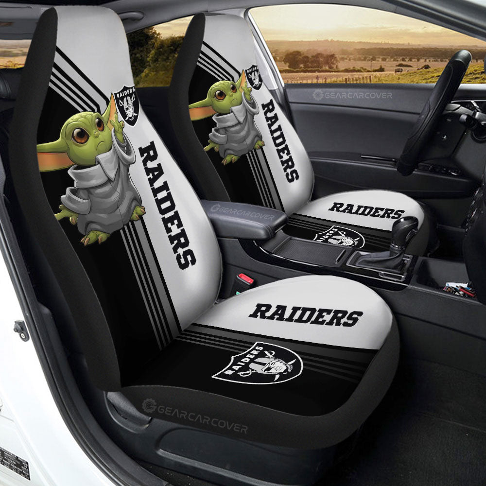 Las Vegas Raiders Car Seat Covers Baby Yoda Car Accessories - Gearcarcover - 2