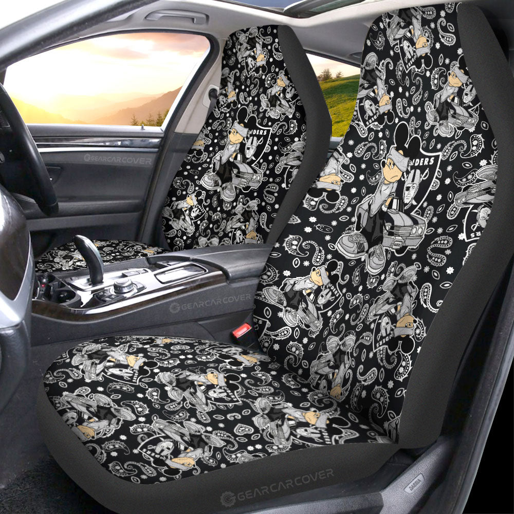 Las Vegas Raiders Car Seat Covers Cartoon Theme Collection - Gearcarcover - 1