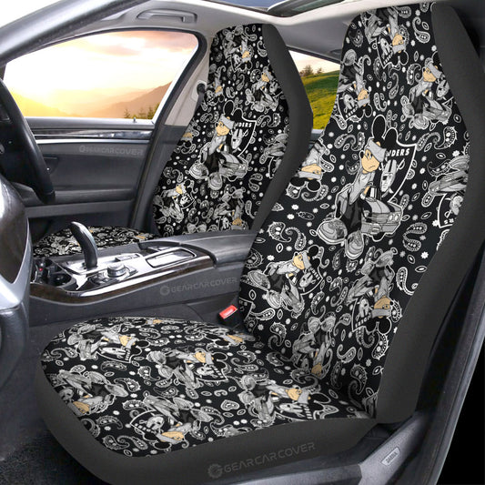 Las Vegas Raiders Car Seat Covers Cartoon Theme Collection - Gearcarcover - 1