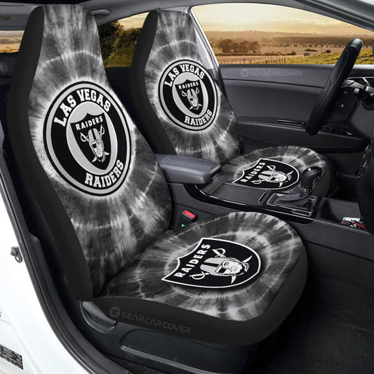 Las Vegas Raiders Car Seat Covers Custom Tie Dye Car Accessories - Gearcarcover - 2