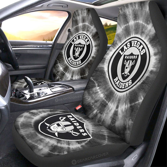 Las Vegas Raiders Car Seat Covers Custom Tie Dye Car Accessories - Gearcarcover - 1
