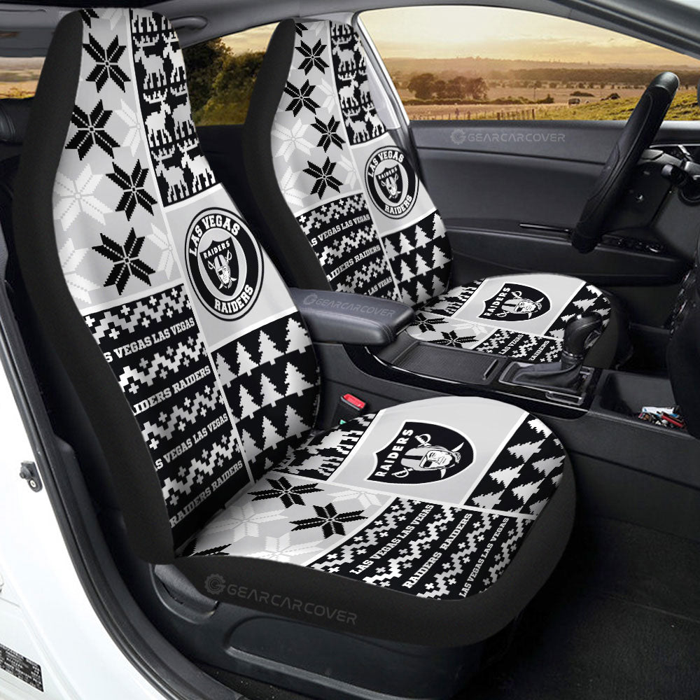 Las Vegas Raiders Car Seat Covers Custom Ugly Style Car Accessories - Gearcarcover - 2