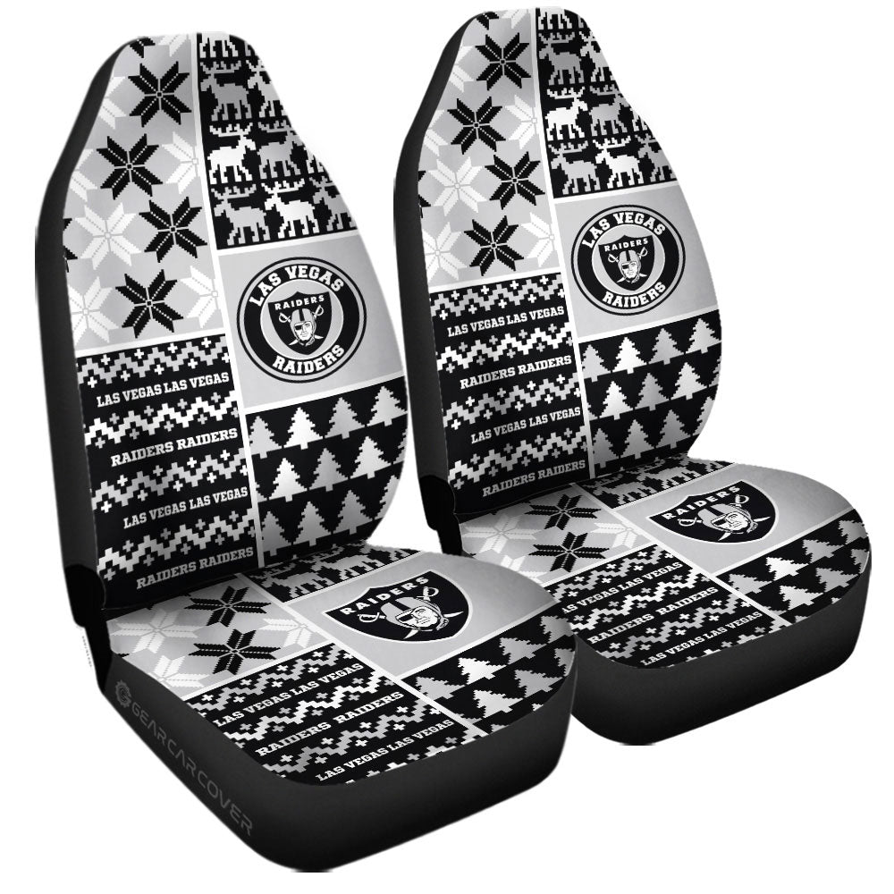Las Vegas Raiders Car Seat Covers Custom Ugly Style Car Accessories - Gearcarcover - 3