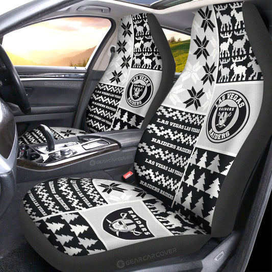 Las Vegas Raiders Car Seat Covers Custom Ugly Style Car Accessories - Gearcarcover - 1