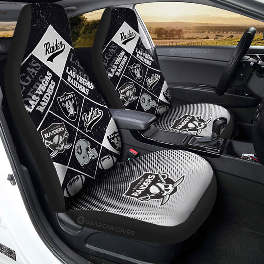 Las Vegas Raiders Car Seat Covers Sporty Team Collection - Gearcarcover - 2