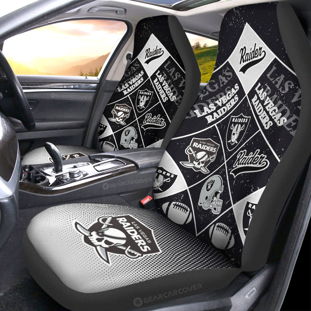 Las Vegas Raiders Car Seat Covers Sporty Team Collection - Gearcarcover - 1