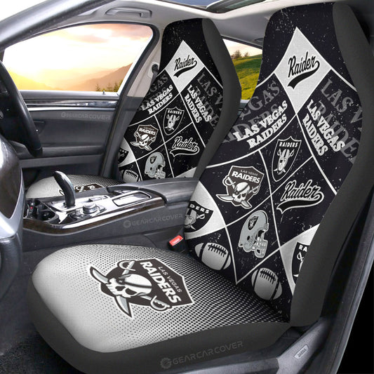 Las Vegas Raiders Car Seat Covers Sporty Team Collection - Gearcarcover - 1