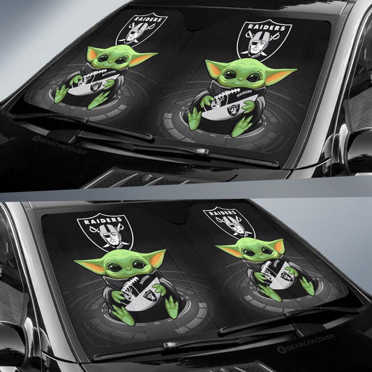 Las Vegas Raiders Car Sunshade Custom Car Accessories For Fan - Gearcarcover - 2