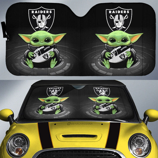 Las Vegas Raiders Car Sunshade Custom Car Accessories For Fan - Gearcarcover - 1