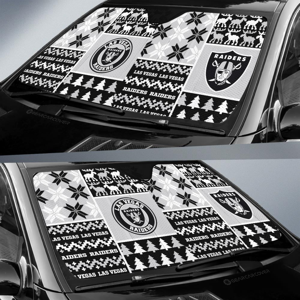 Las Vegas Raiders Car Sunshade Custom Ugly Style Car Accessories - Gearcarcover - 2