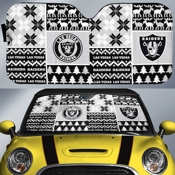 Las Vegas Raiders Car Sunshade Custom Ugly Style Car Accessories - Gearcarcover - 1