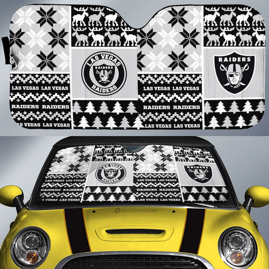 Las Vegas Raiders Car Sunshade Custom Ugly Style Car Accessories - Gearcarcover - 1