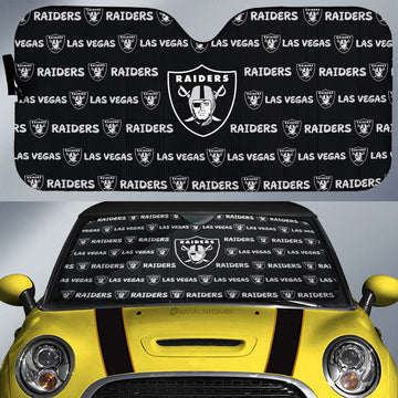 Las Vegas Raiders Car Sunshade Sporty Team Collection - Gearcarcover - 1