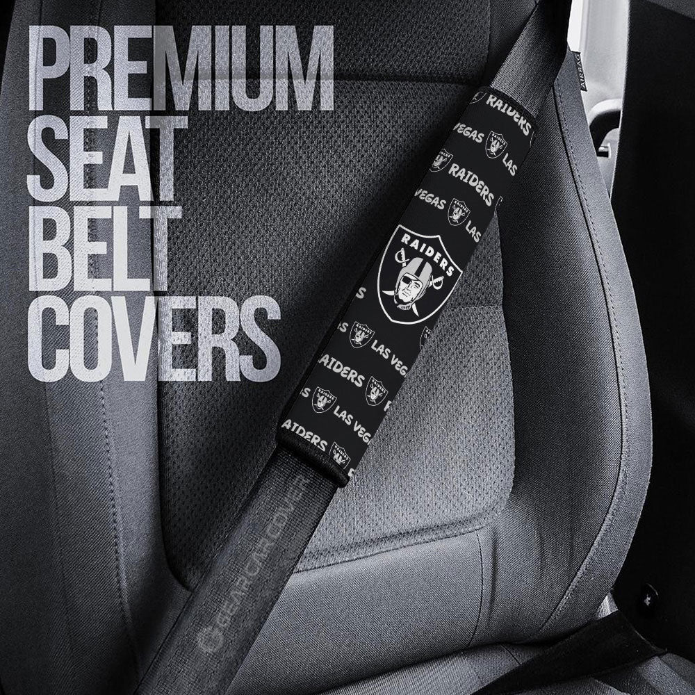 Las Vegas Raiders Seat Belt Covers Sporty Team Collection - Gearcarcover - 3