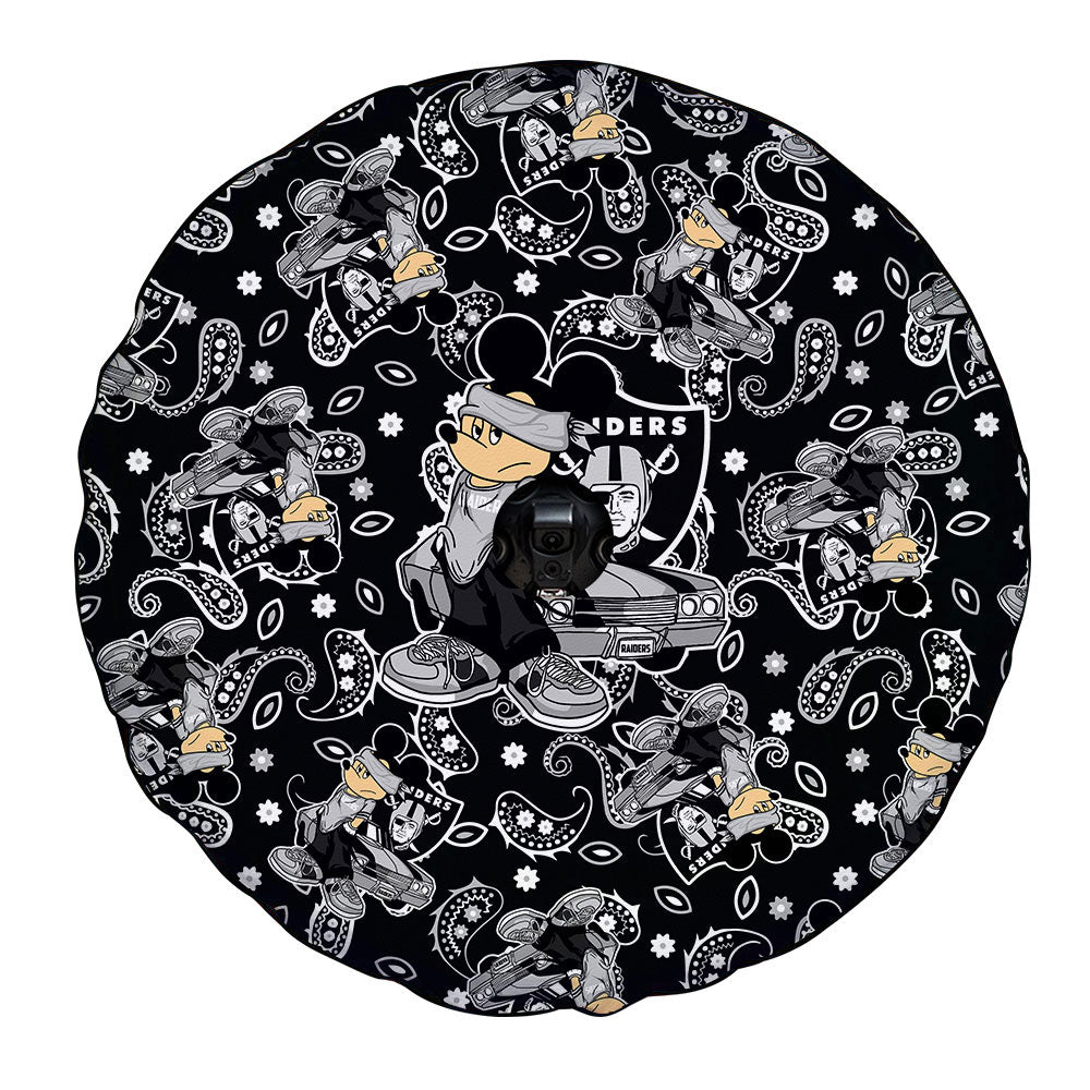 Las Vegas Raiders Spare Tire Covers Camera Hole Cartoon Theme Collection - Gearcarcover - 4