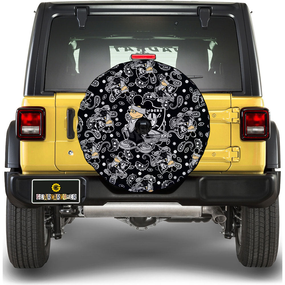 Las Vegas Raiders Spare Tire Covers Camera Hole Cartoon Theme Collection - Gearcarcover - 1