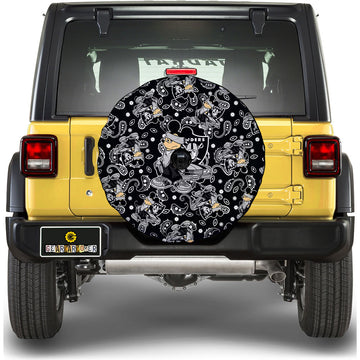 Las Vegas Raiders Spare Tire Covers Camera Hole Cartoon Theme Collection - Gearcarcover - 1