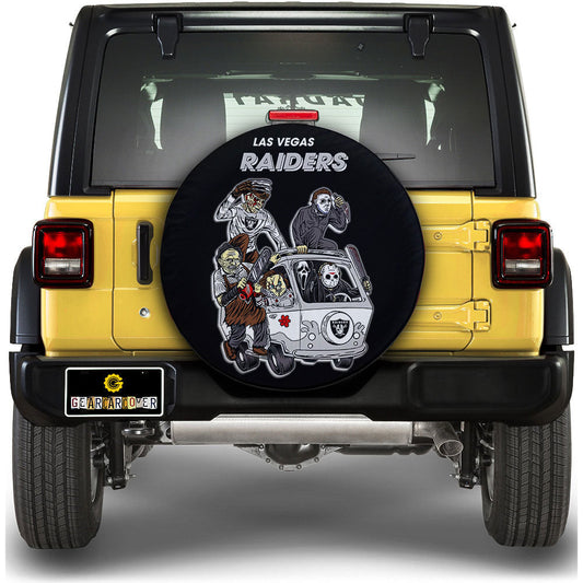 Las Vegas Raiders Spare Tire Covers Horror Characters Car Accessories - Gearcarcover - 1