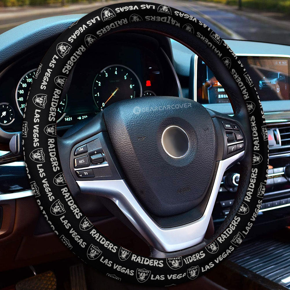 Las Vegas Raiders Steering Wheel Cover Sporty Team Collection - Gearcarcover - 1