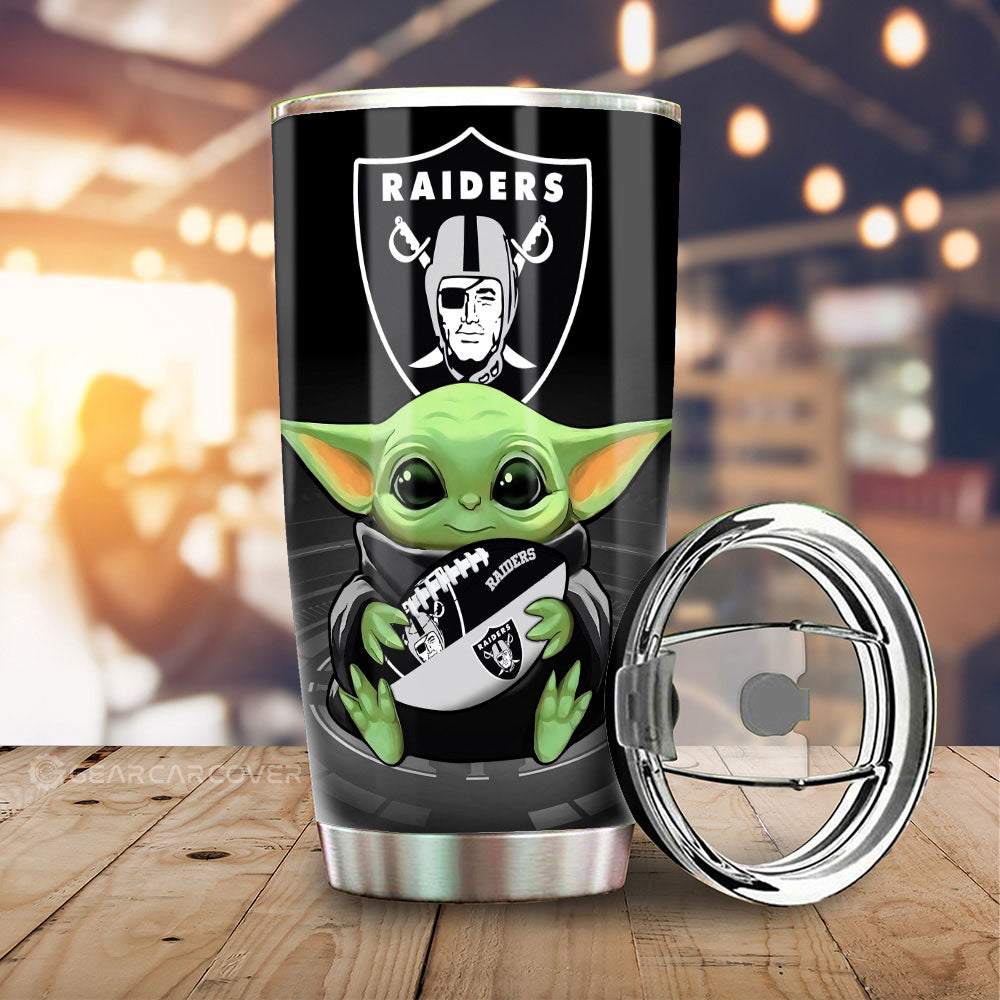 Las Vegas Raiders Tumbler Cup Custom Car Accessories For Fan - Gearcarcover - 1