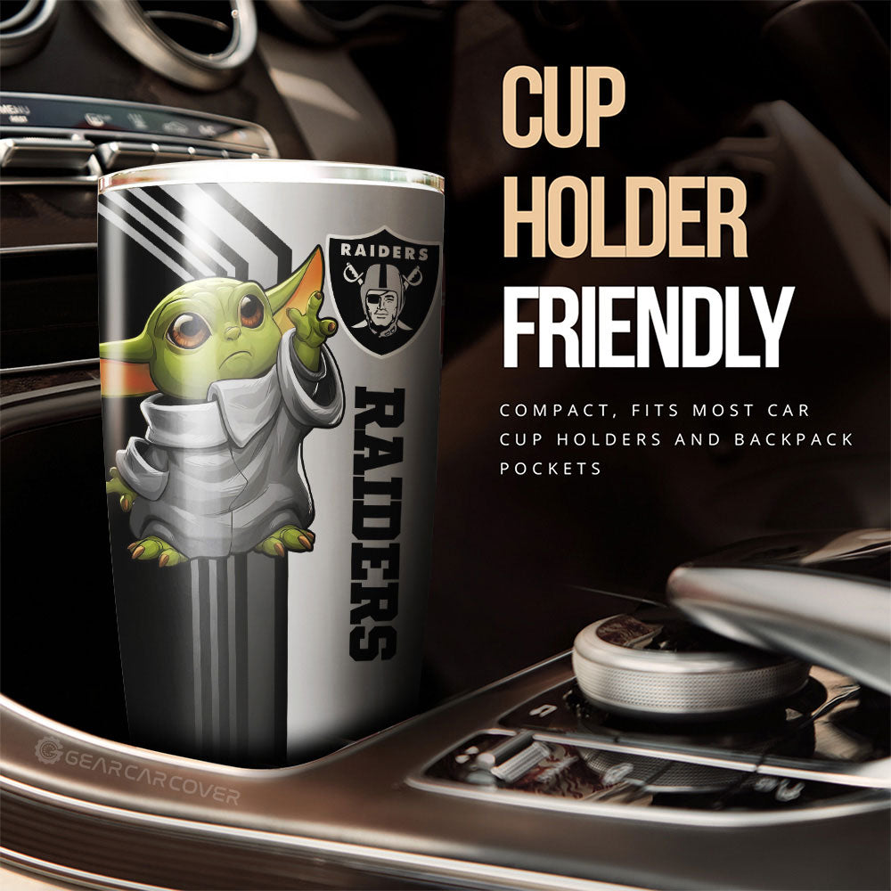 Las Vegas Raiders Tumbler Cup Custom Car Accessories - Gearcarcover - 3