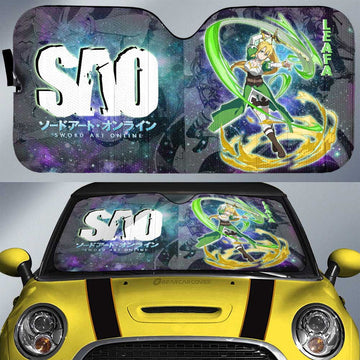 Leafa Car Sunshade Custom Manga Galaxy Style - Gearcarcover - 1