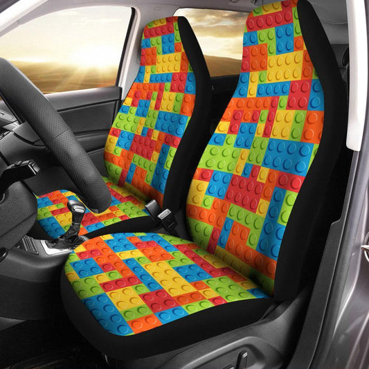Lego Car Seat Covers Custom Colorful Car Interior Accessories - Gearcarcover - 1