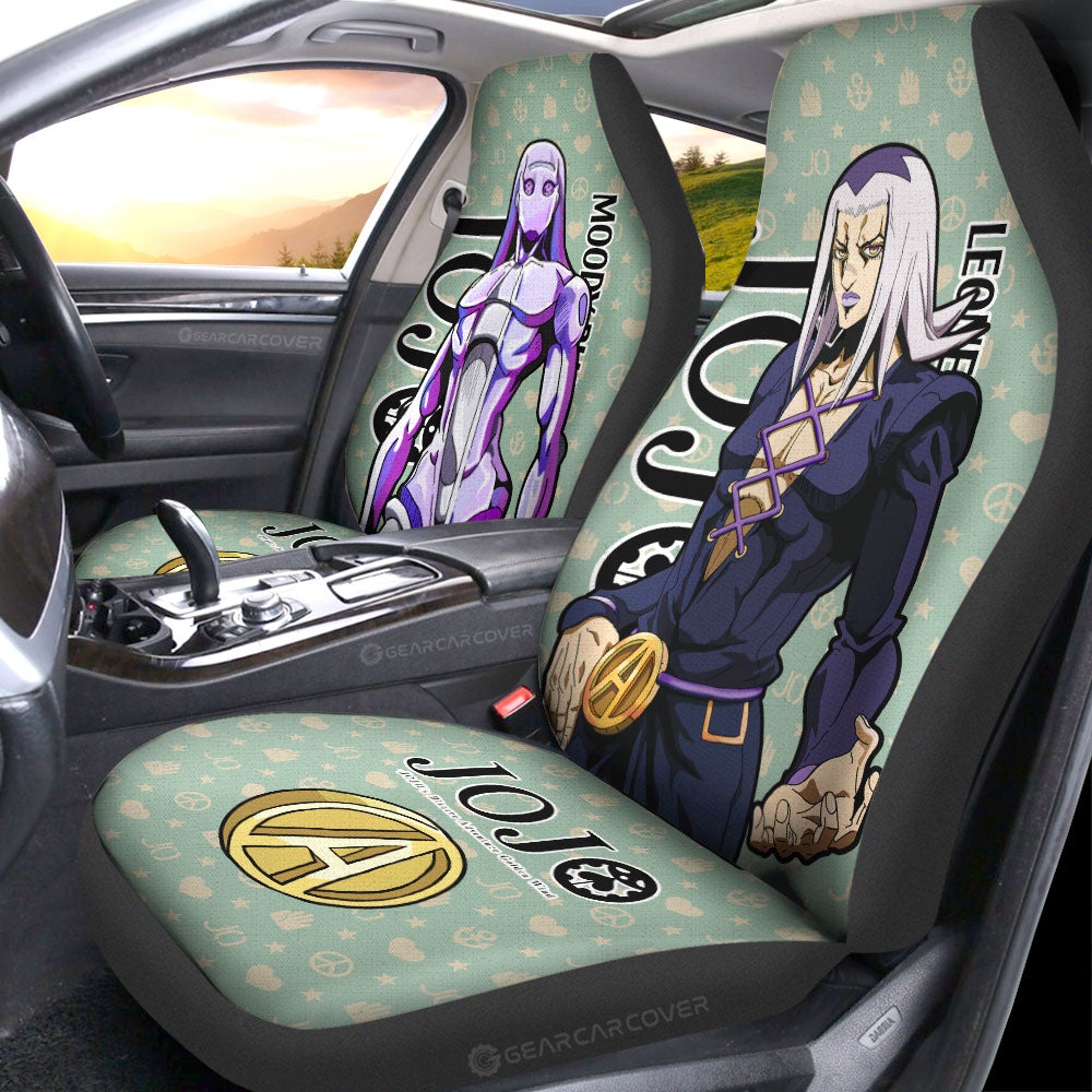 Leone Abbacchio Car Seat Covers Custom Bizarre Adventure Car Accessories - Gearcarcover - 2