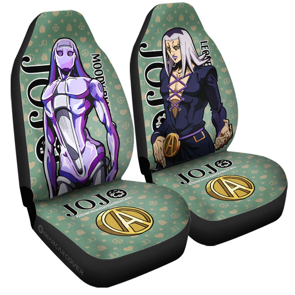 Leone Abbacchio Car Seat Covers Custom Bizarre Adventure Car Accessories - Gearcarcover - 3