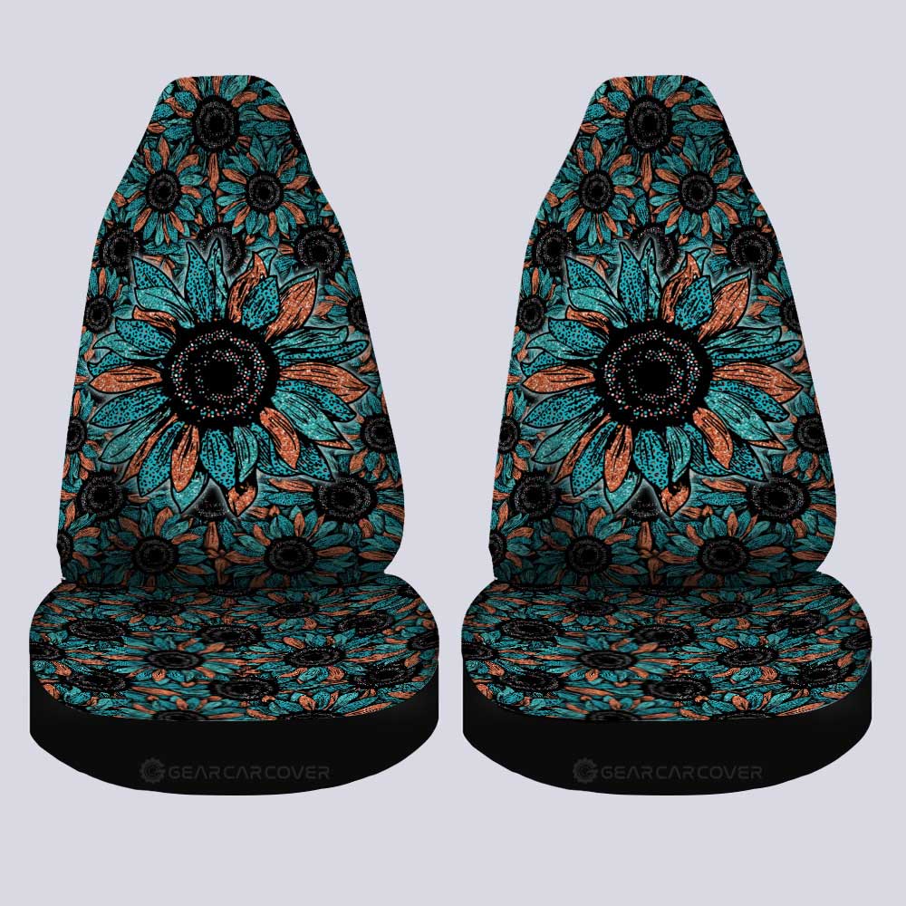 Leopard Sunflower Car Seat Covers Custom Car Decoration - Gearcarcover - 4