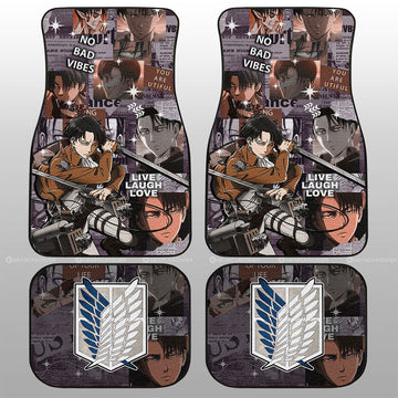 Levi Ackerman Car Floor Mats Custom Car Interior Accessories - Gearcarcover - 1