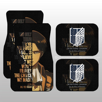 Levi Ackerman Quotes Car Floor Mats Custom Car Accessories - Gearcarcover - 1