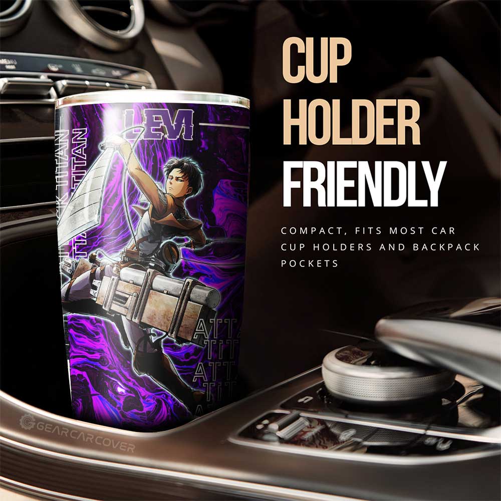 Levi Tumbler Cup Custom Attack On Titan Car Accessories - Gearcarcover - 3