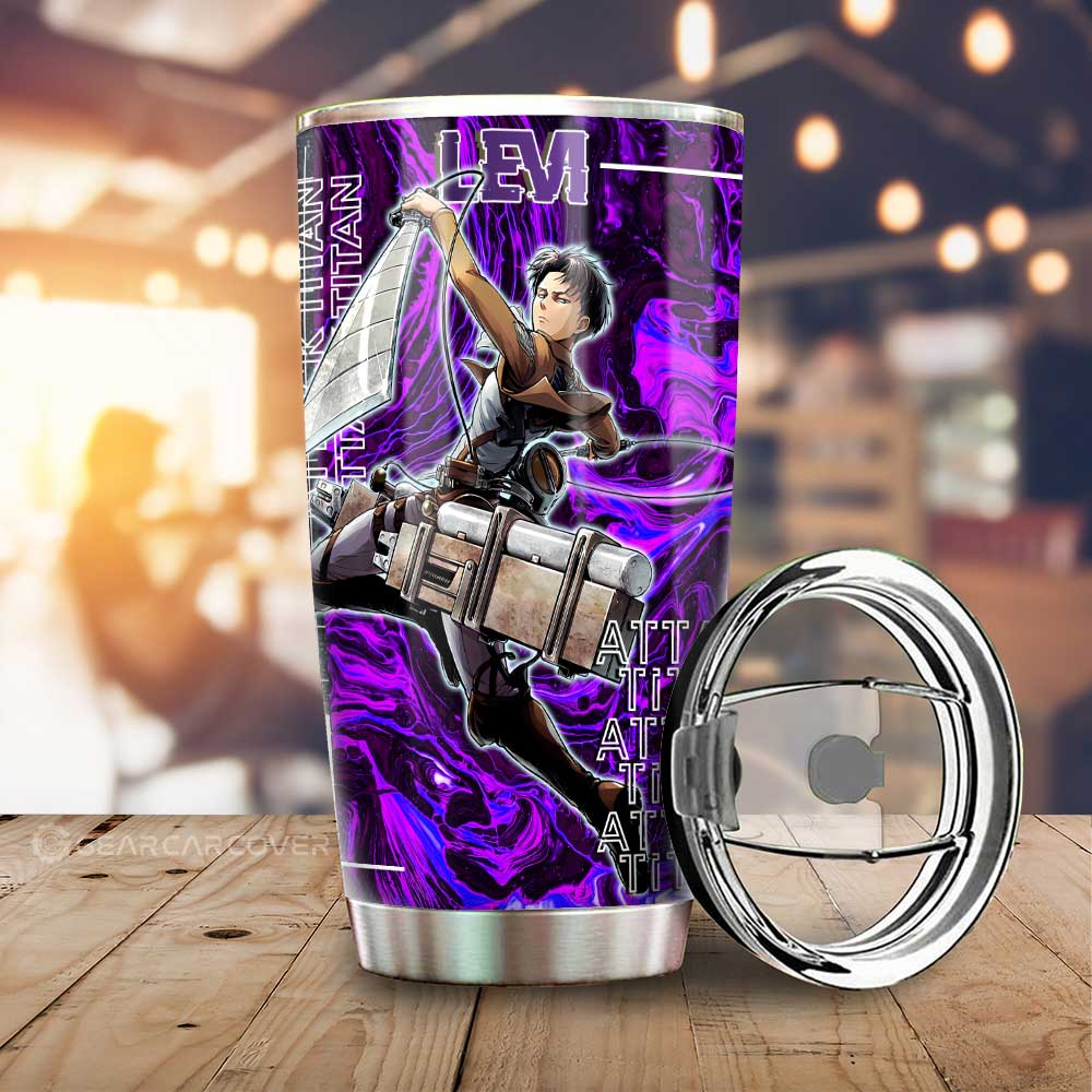 Levi Tumbler Cup Custom Attack On Titan Car Accessories - Gearcarcover - 1