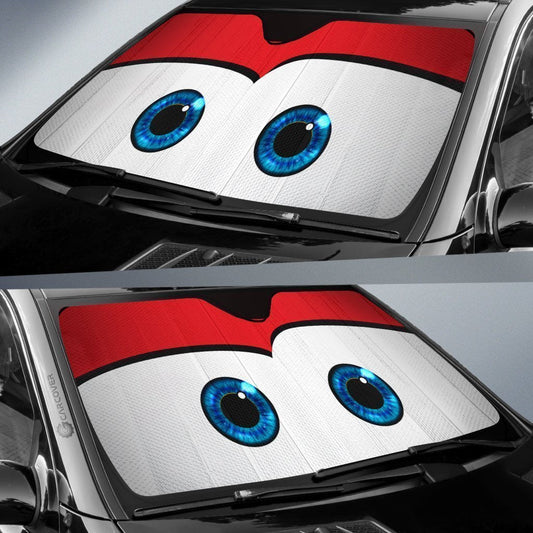Lightning McQueen Car Eyes Sun Shade Custom Red Car Accessories - Gearcarcover - 2