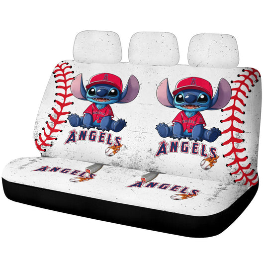 Los Angeles Angels Car Back Seat Covers Stitch Theme Collection - Gearcarcover - 1