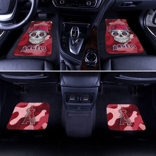 Los Angeles Angels Car Floor Mats Skull Theme Collection - Gearcarcover - 2