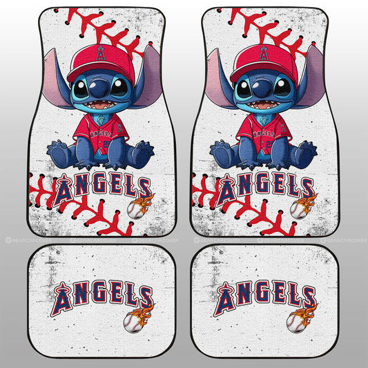 Los Angeles Angels Car Floor Mats Stitch Theme Collection - Gearcarcover - 1