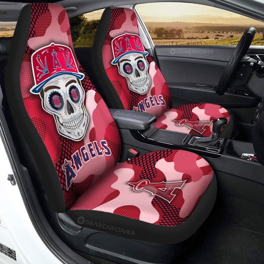 Los Angeles Angels Car Seat Covers Skull Theme Collection - Gearcarcover - 2