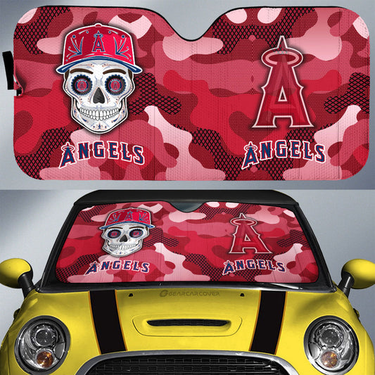 Los Angeles Angels Car Sunshade Skull Theme Collection - Gearcarcover - 1