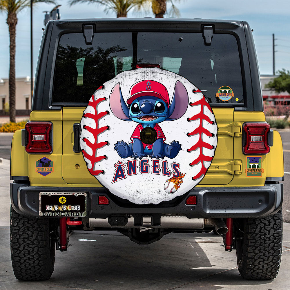 Los Angeles Angels Spare Tire Covers Camera Hole Stitch Theme Collection - Gearcarcover - 2