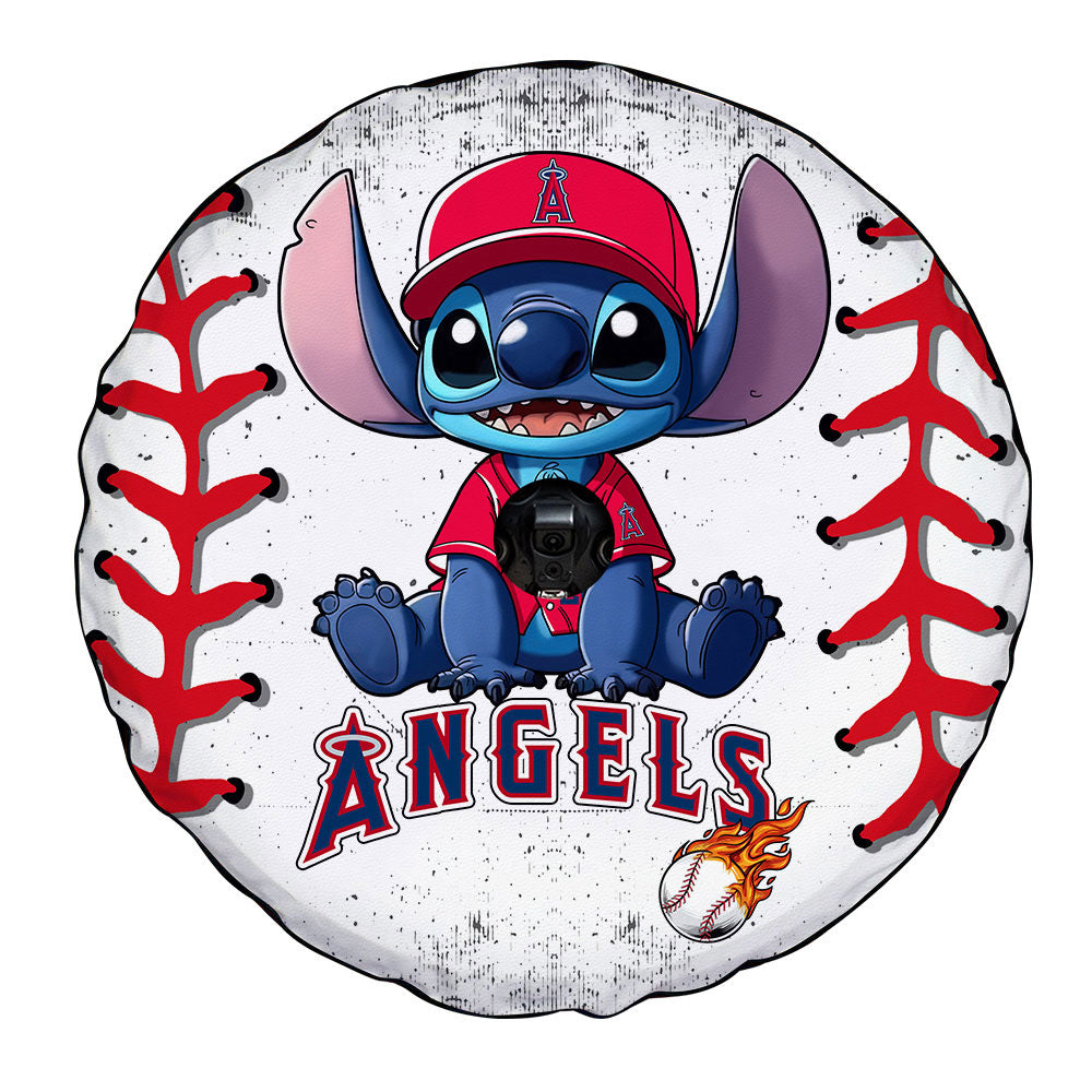 Los Angeles Angels Spare Tire Covers Camera Hole Stitch Theme Collection - Gearcarcover - 4