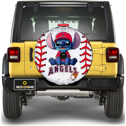 Los Angeles Angels Spare Tire Covers Camera Hole Stitch Theme Collection - Gearcarcover - 1