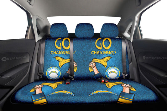 Los Angeles Chargers Car Back Seat Covers Custom Car Accessories - Gearcarcover - 2