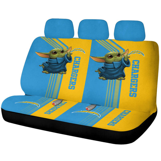 Los Angeles Chargers Car Back Seat Covers Custom Car Accessories - Gearcarcover - 1