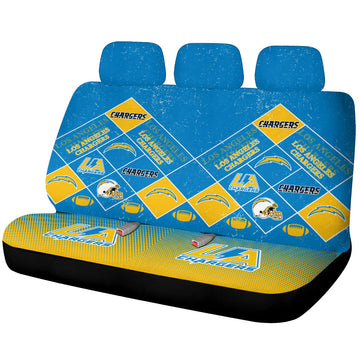 Los Angeles Chargers Car Back Seat Covers Sporty Team Collection - Gearcarcover - 1