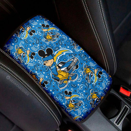Los Angeles Chargers Car Center Console Cover Cartoon Theme Collection - Gearcarcover - 1
