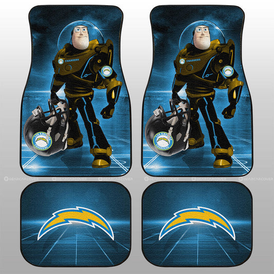 Los Angeles Chargers Car Floor Mats Custom Car Accessories For Fan - Gearcarcover - 1