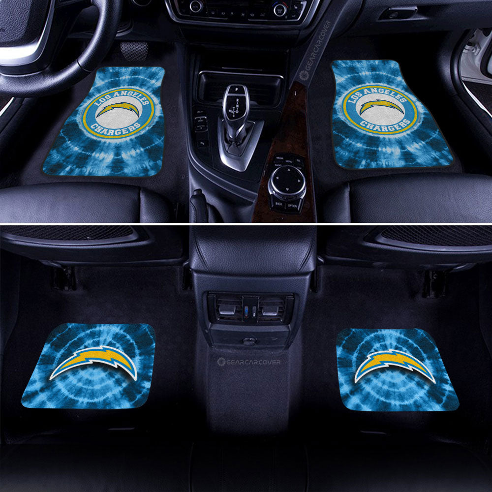 Los Angeles Chargers Car Floor Mats Custom Tie Dye Car Accessories - Gearcarcover - 2